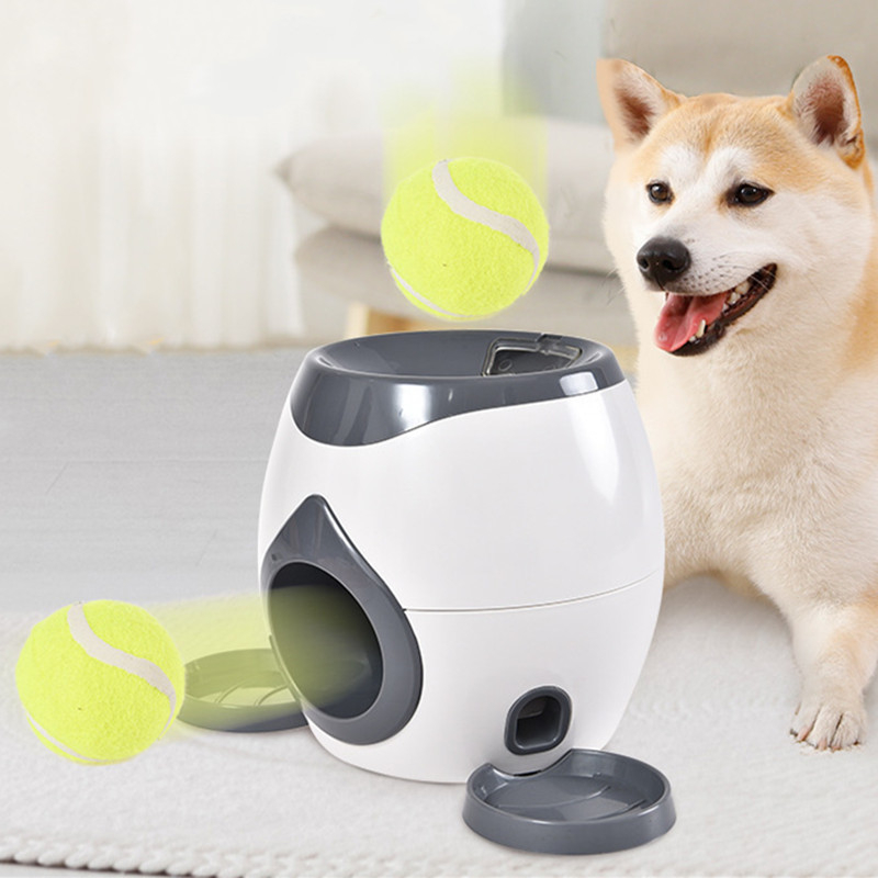 KKPETS Đồ chơi cho chó ăn bóng Máy tennis với 2 quả để huấn luyện