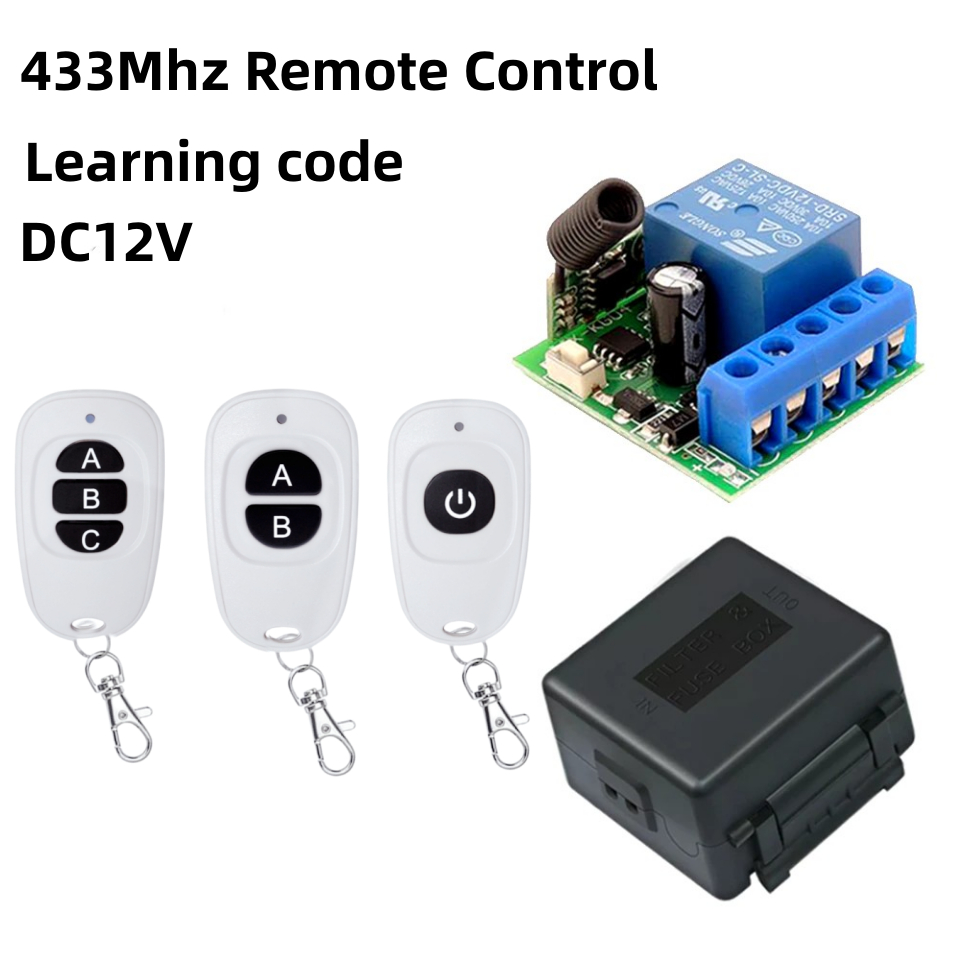 Mô Đun Nhận Tín Hiệu Điều Khiển Từ Xa Không Dây 433Mhz RF DC 24V 10A Cho Gara Rèm Cửa