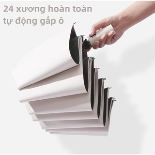 Ô dù che mưa đi nắng  16 nan 24 nan mở tự động gấp nhỏ gọn cầm tay 2 chiều cỡ lớn