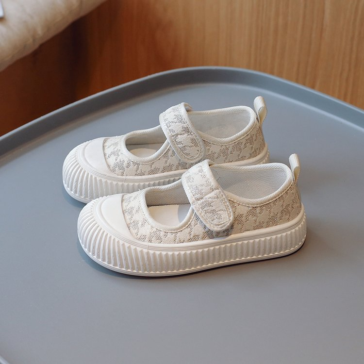 Hàng Có Sẵn Giày Canvas Đế Bằng Nhẹ Nhàng Thoải Mái Thời Trang Mùa Hè Mới Cho Bé Gái