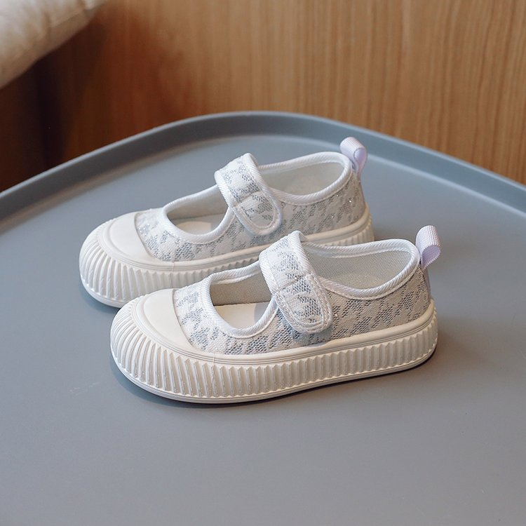 Hàng Có Sẵn Giày Canvas Đế Bằng Nhẹ Nhàng Thoải Mái Thời Trang Mùa Hè Mới Cho Bé Gái