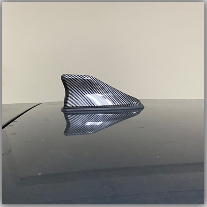 1 Ăng Ten Vây Cá Mập Bằng Sợi Carbon FM / AM Gắn Nóc Xe Hơi Chống Nước Phong Cách JDM