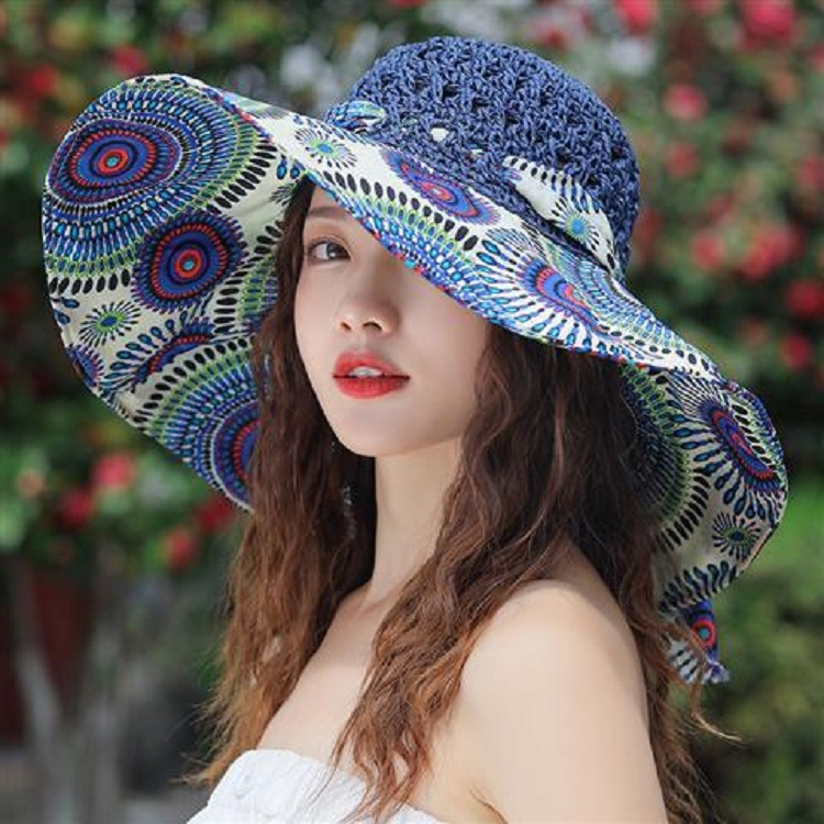 Hàng Mới Về Mới Nón Cói Rộng Vành Che Nắng Chống Tia Cực Tím Phong Cách Dân Tộc Thời Trang Mùa Hè 2023 Cho Nữ