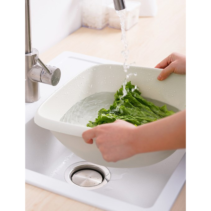 Chậu rửa bằng nhựa gia dụng Phòng ngủ tập thể Hình vuông dễ thương để bát BerryHome~