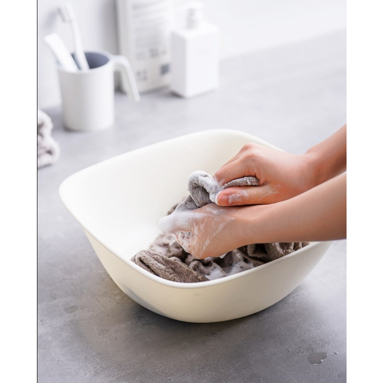 Chậu rửa bằng nhựa gia dụng Phòng ngủ tập thể Hình vuông dễ thương để bát BerryHome~