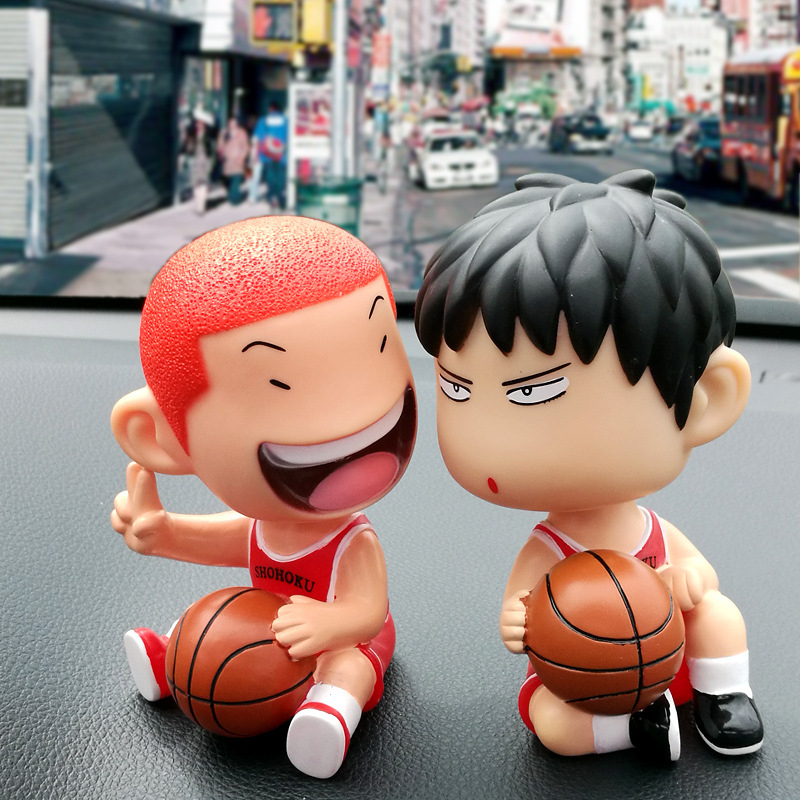 1 Mô Hình Nhân Vật Anime Slam Dunk Sakuragi Hanamichi Rukawa Kaede Đầu Lắc Bằng PVC 13cm Trang Trí Xe Hơi