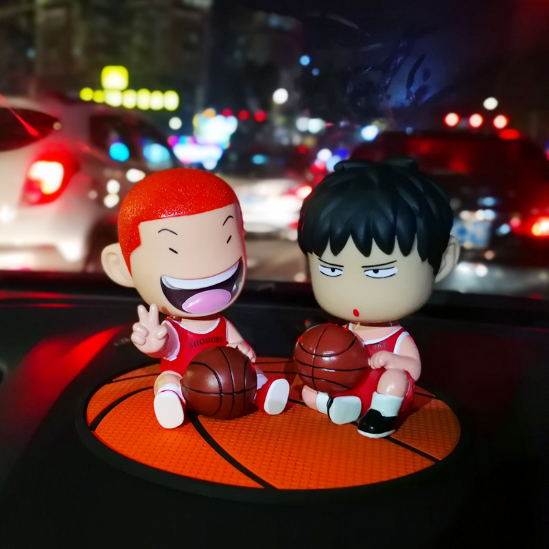 1 Mô Hình Nhân Vật Anime Slam Dunk Sakuragi Hanamichi Rukawa Kaede Đầu Lắc Bằng PVC 13cm Trang Trí Xe Hơi