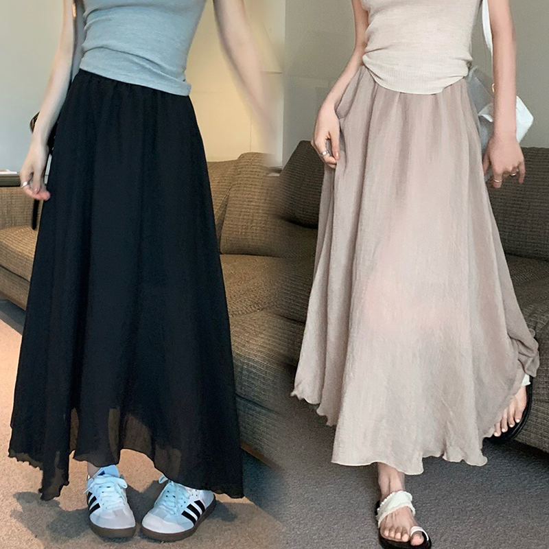 Chân Váy Chữ a Dáng Rộng Chất Liệu Cotton Lanh Mỏng Thời Trang Mùa Hè Cho Mẹ Bầu