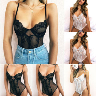 Bộ đồ ngủ liền thân phối ren gợi cảm cho nữ