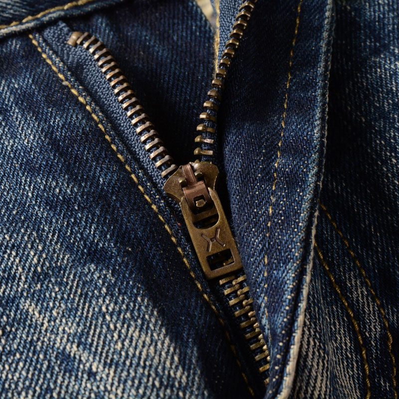 Street Fashion Men Jeans Vintage Blue Patch Slim Fit Printing Craft Brand Men Denim Pants