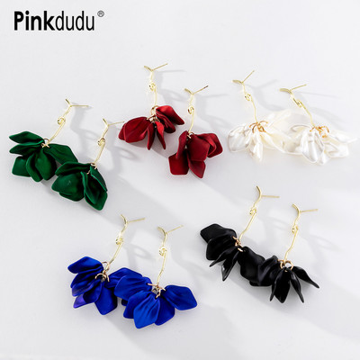 Bông tai PINKDUDU PD1169 bằng hợp kim phun sơn cường điệu nhiều màu sắc thời trang ngọt ngào