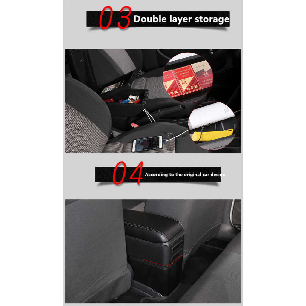 Hộp Tỳ Tay Có Thể Điều Chỉnh Thoải Mái Cho Xe Hơi TOYOTA Rush gr sport Avanza