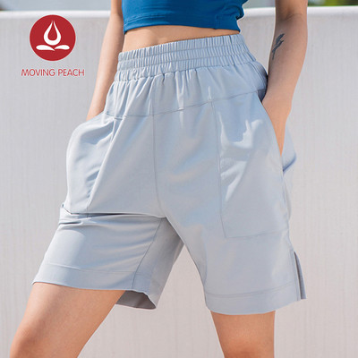 MOVING PEACH Quần  baggy Lửng Thể Thao Có Túi Cho Nữ ACC