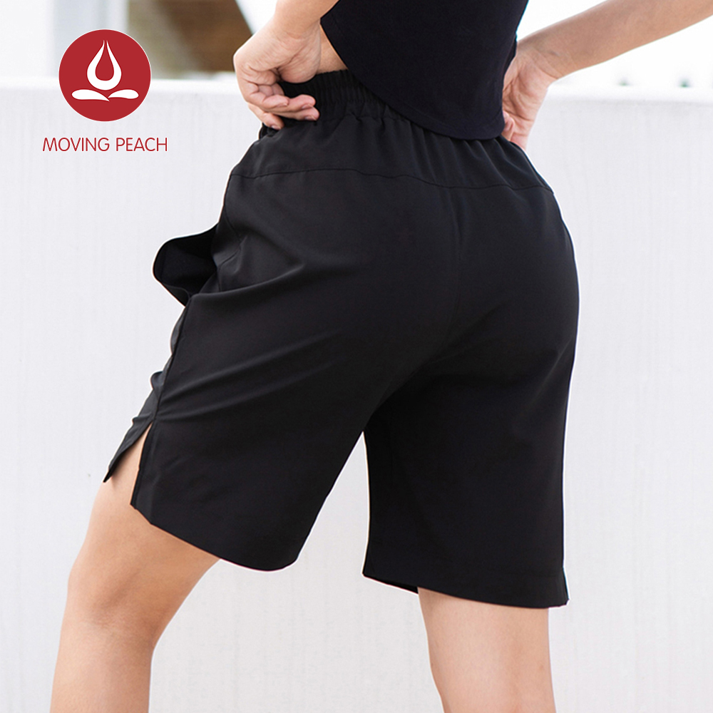 MOVING PEACH Quần  baggy Lửng Thể Thao Có Túi Cho Nữ ACC