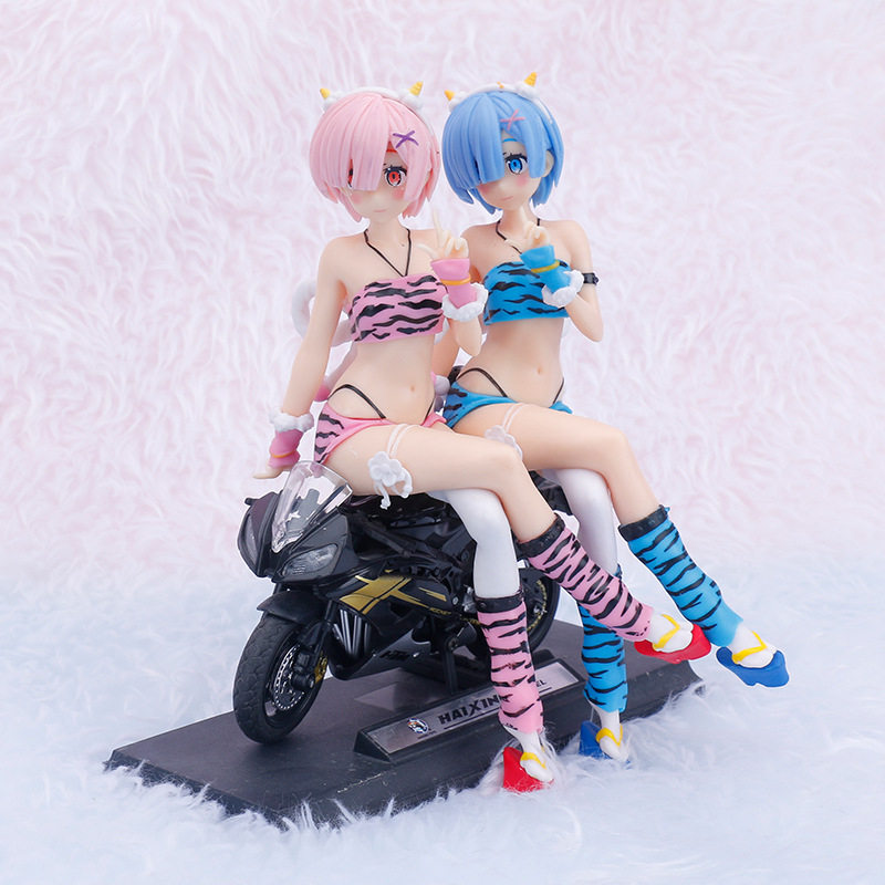 Mô Hình Nhân Vật Re: Life In A Different World From Zero Rem Ram 16cm Bằng PVC Có Giá Đỡ Điện Thoại Trang Trí Xe Hơi