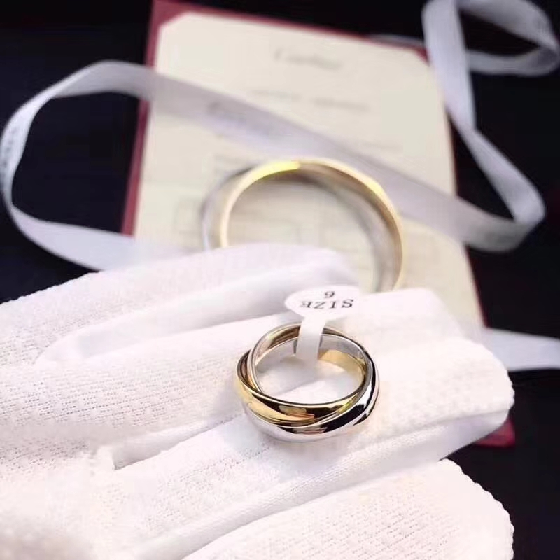 23c Mới Nhẫn Ba Màu Có LOGO Trang Sức Thời Trang