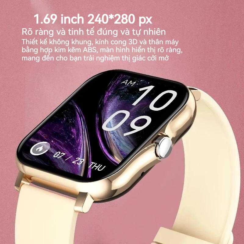 2023 Đồng Hồ Thông Minh Cảm Ứng Đầy Đủ Cho Nữ Vòng Tay Chống Nước IP67 Theo Dõi Nhịp Tim Theo Dõi Giấc Ngủ Đồng Hồ Thông Minh Thể Thao Cho Xiaomi Huawei Samsung IOS Android