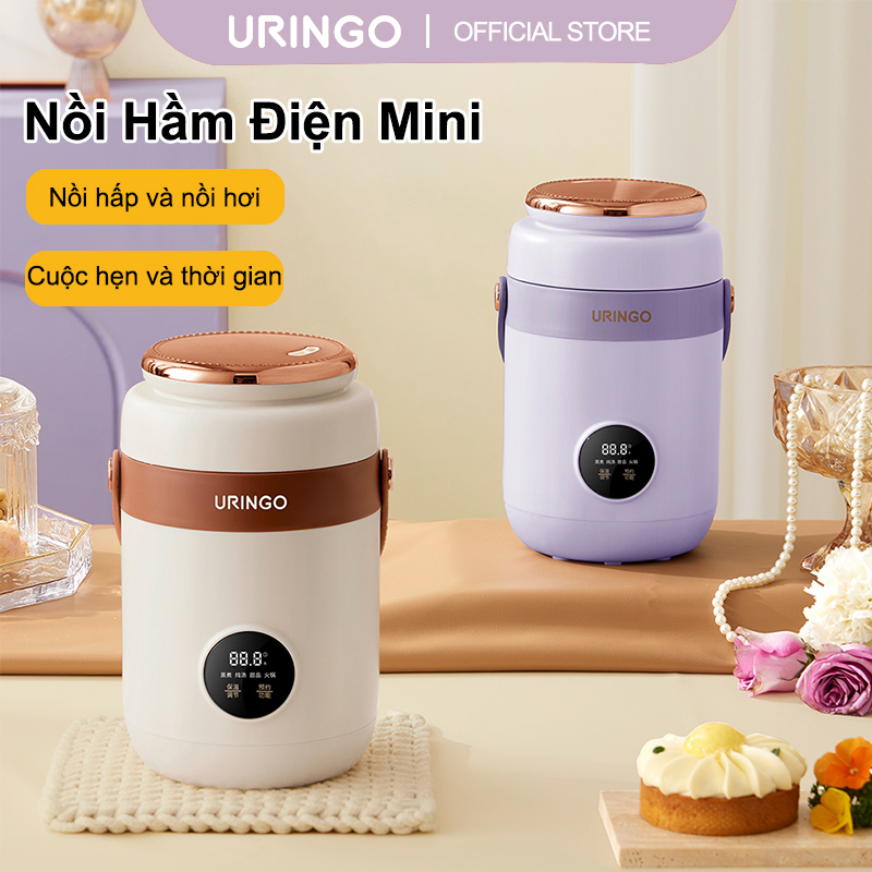 Nồi cơm điện URINGO mini 1000ml tiện dụng cao cấp cho văn phòng