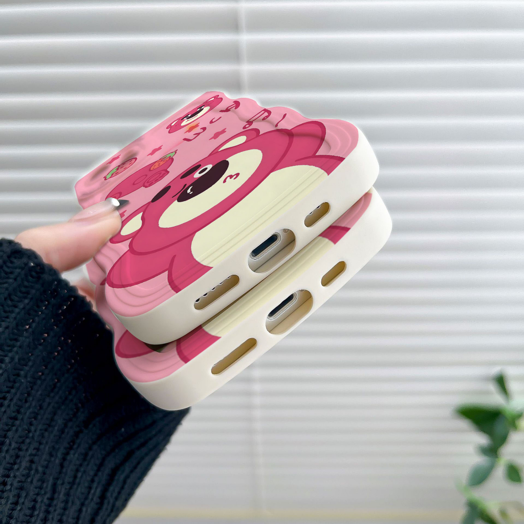 Ốp Điện Thoại Hình Gấu Hồng Dễ Thương Cho iPhone 11 12Pro 13 14Promax 6s 7 8 SE 6P 8Plus X XR XS Max 12 13mini 14plus