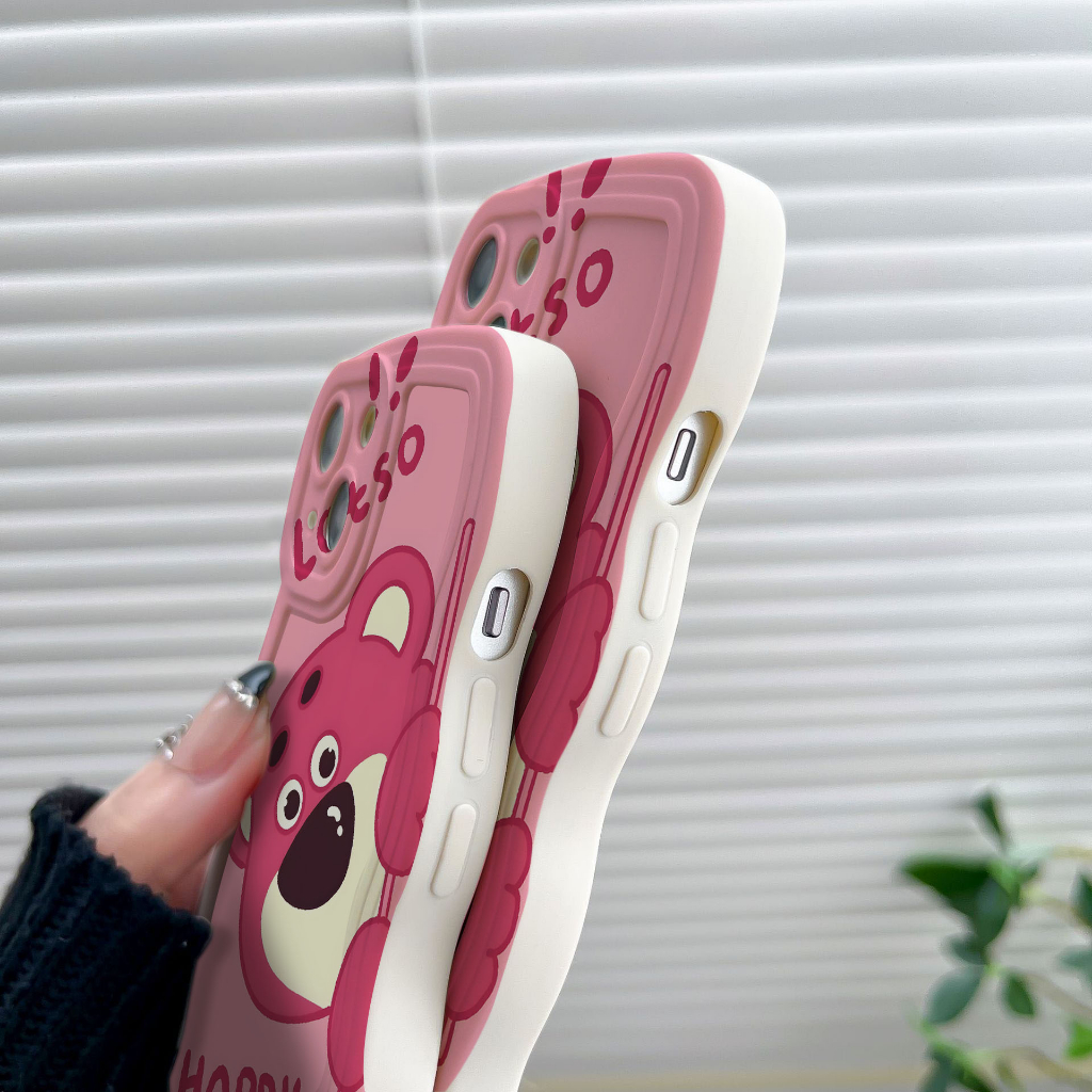 Ốp Điện Thoại Hình Gấu Hồng Dễ Thương Cho iPhone 11 12Pro 13 14Promax 6s 7 8 SE 6P 8Plus X XR XS Max 12 13mini 14plus