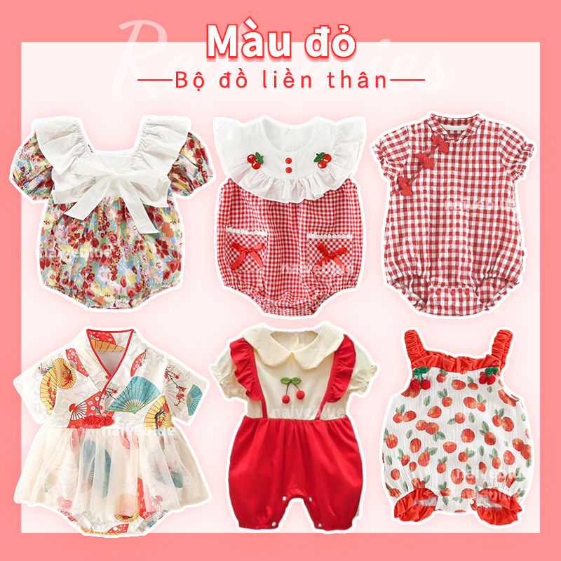Áo Liền Quần Không Tay Thời Trang Mùa Hè Dễ Thương Cho Bé Gái
