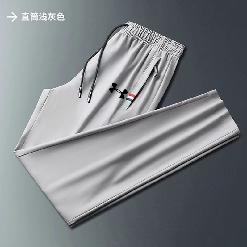 Quần Dài Thể Thao Vải Lụa Mát Có Túi Khóa Kéo Thời Trang Mùa Hè Cho Nam