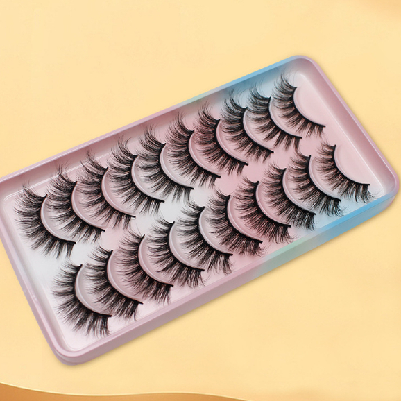 Set 10 Cặp Lông Mi Giả Dày Và Dài Siêu Mềm Tự Nhiên