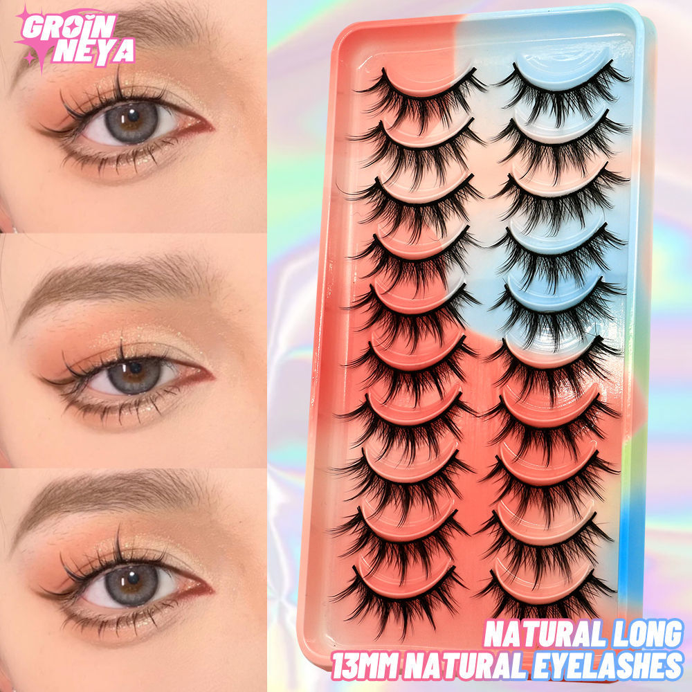 Set 10 Cặp Lông Mi Giả Dày Và Dài Siêu Mềm Tự Nhiên