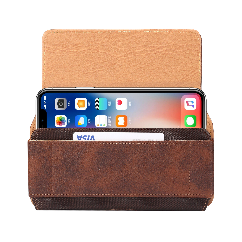 Tấm ngang da bò cao cấp túi đeo thắt lưng nam túi đựng điện thoại đeo hông