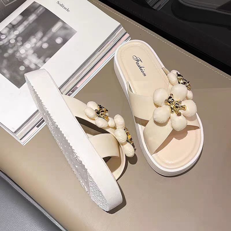 FEIJIANU Dép sandal nữ dép đế cao đi chơi Thoải Mái Xinh Xắn 23Z23060806