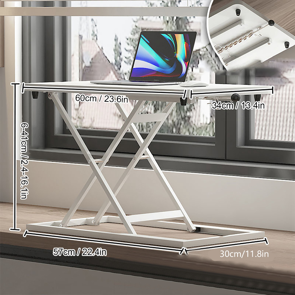 Bàn máy tính gấp và nâng bàn máy tính xách tay bàn trên kệ nâng có thể nâng bàn trạm di động bàn làm việc