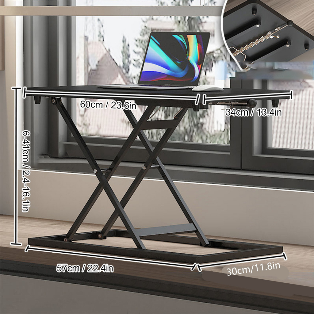 Bàn máy tính gấp và nâng bàn máy tính xách tay bàn trên kệ nâng có thể nâng bàn trạm di động bàn làm việc