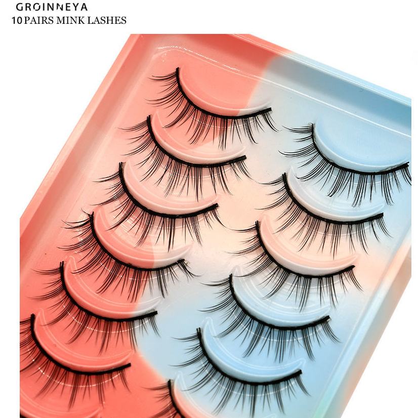 Set 10 Cặp Lông Mi Giả Dày Và Dài Siêu Mềm Tự Nhiên