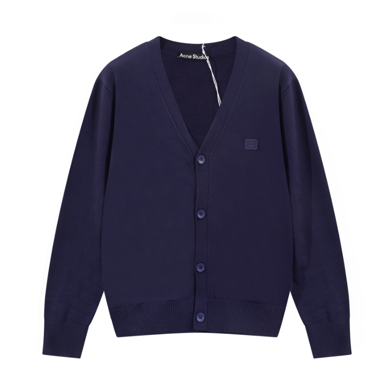 Áo sweater Dệt Kim Tay Dài Thêu Hình Khuôn Mặt Thời Trang Cho Cặp Đôi