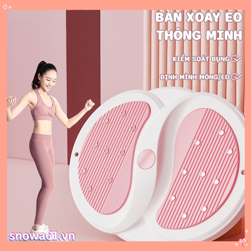 Đĩa xoay eo tập thể dục 360 độ bàn xoay tập cơ bụng eo thon giảm cân tại nhà phòng gym có hạt massage bàn chân cực tốt