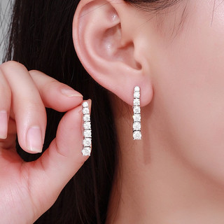 Moissanite Bông tai Nữ 925 bạc bông tai tua rua dài