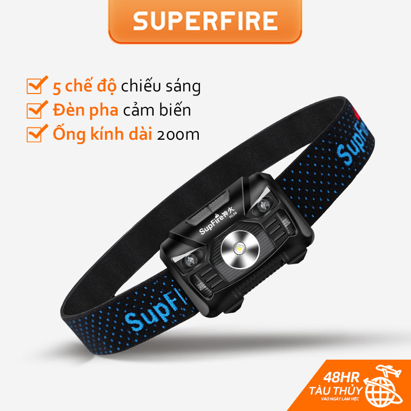 Đèn Pha Siêu Sáng SUPERFIRE HL06-A AAA * 3 Pin 500 Lumens 5 Chế Độ Chất Lượng Cao