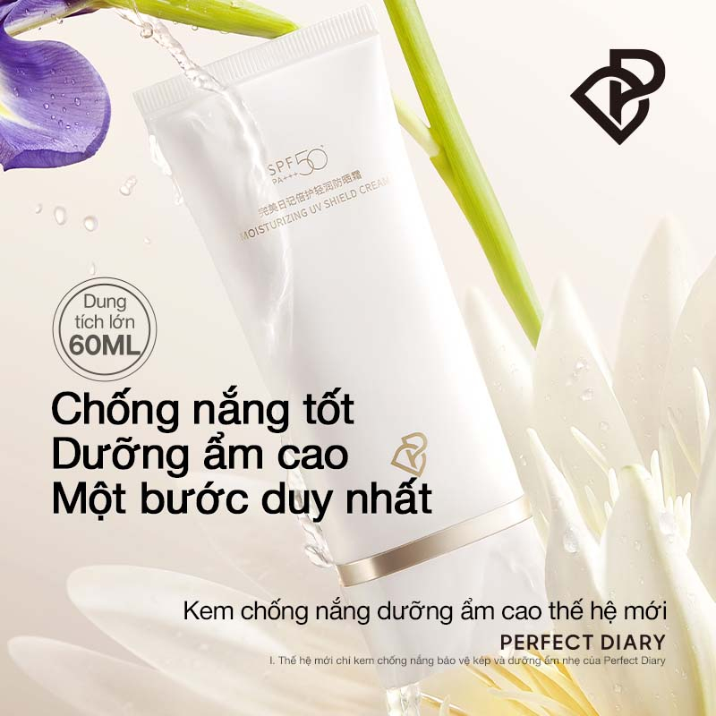 Kem chống nắng dưỡng da PERFECT DIARY SPF50+ bảo vệ khỏi tia UV PA+++ dưỡng ẩm dung tích 60ml