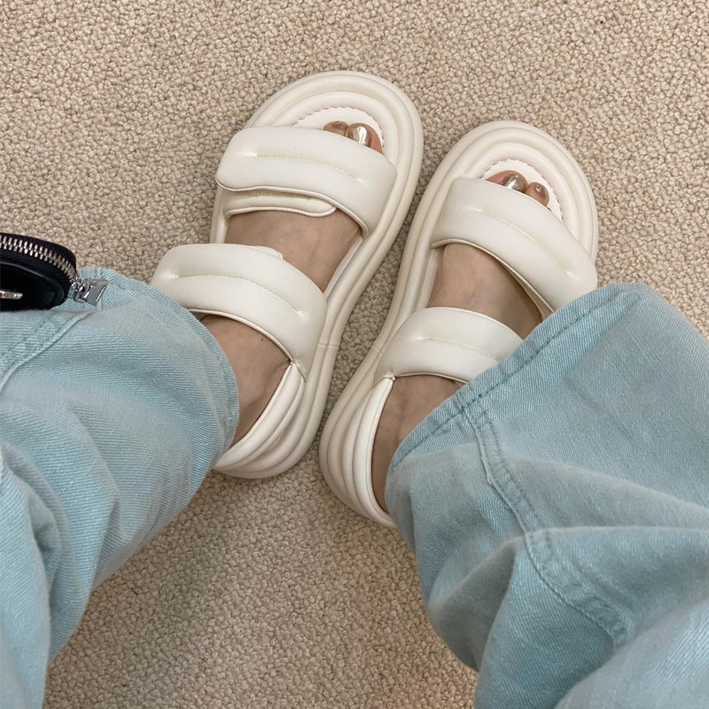 Sandal Đế Dày Hở Ngón Thiết Kế Mới Thời Trang 2023 Dành Cho Nữ