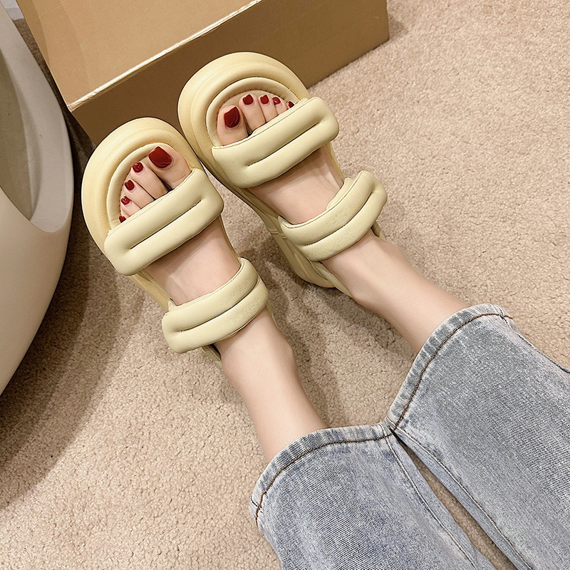 Sandal Đế Dày Hở Ngón Thiết Kế Mới Thời Trang 2023 Dành Cho Nữ