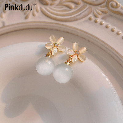 Bông Tai Dáng Dài Đính Đá Mắt Mèo Zircon Đơn Giản Thời Trang Cho Nữ PD1355