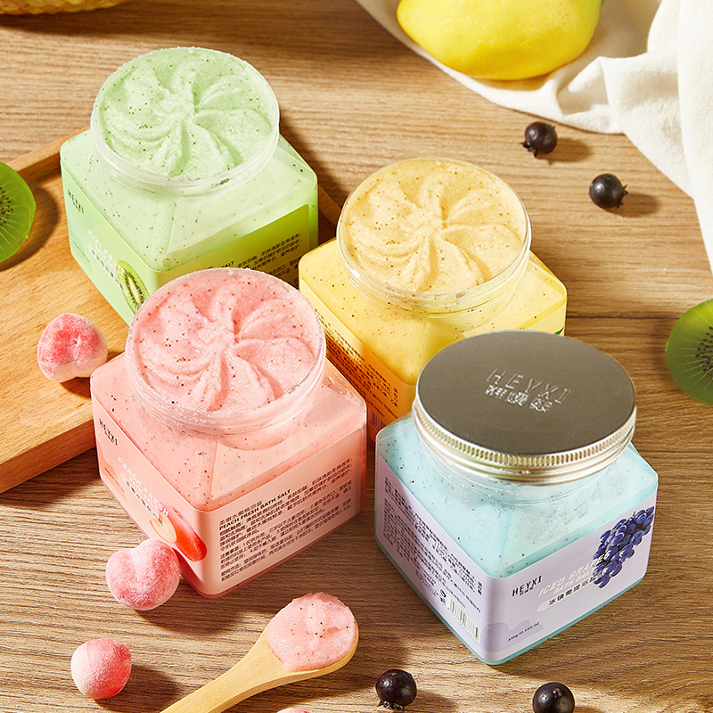 Muối tắm tẩy tế bào,da chết Hương trái cây sạch mịn,sáng da Tẩy da chết đào,giúp da trắng sáng LYF