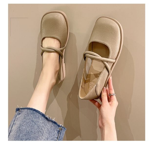 Giày Búp Bê Da Mềm Đế Bằng Kiểu Pháp Thời Trang Xuân Hè 2023 Cho Bạn Gái