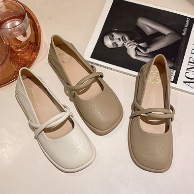 Giày Búp Bê Da Mềm Đế Bằng Kiểu Pháp Thời Trang Xuân Hè 2023 Cho Bạn Gái