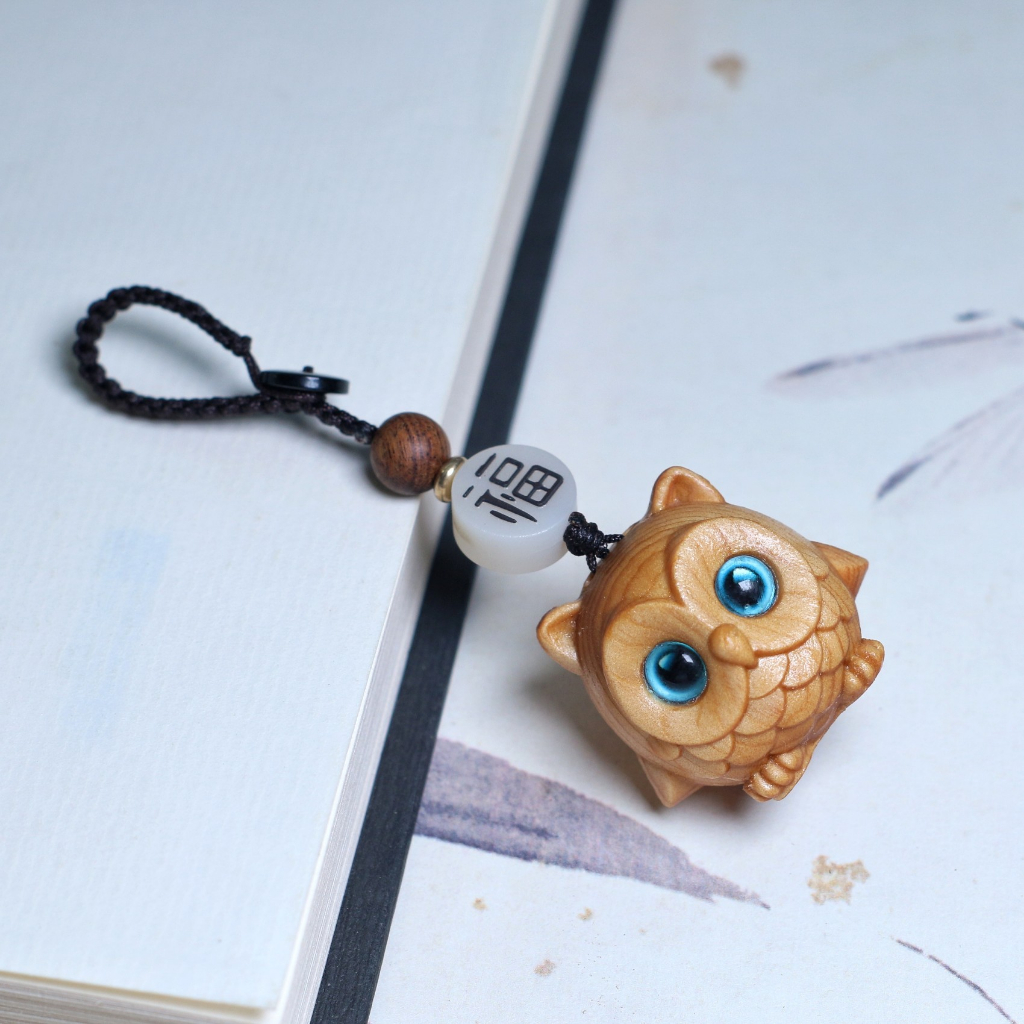 Móc Khóa Hình Cú Mèo Xinh Xắn 3 * 3cm
