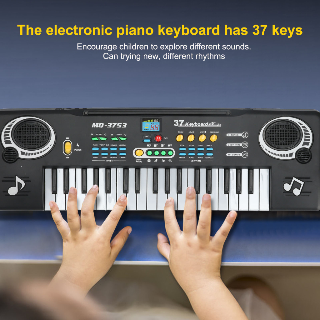 Đàn Piano Điện Tử Trẻ Em Mini 37 Phím Bàn Đa Năng Di Động Cho Bé Học Tập AKOASM