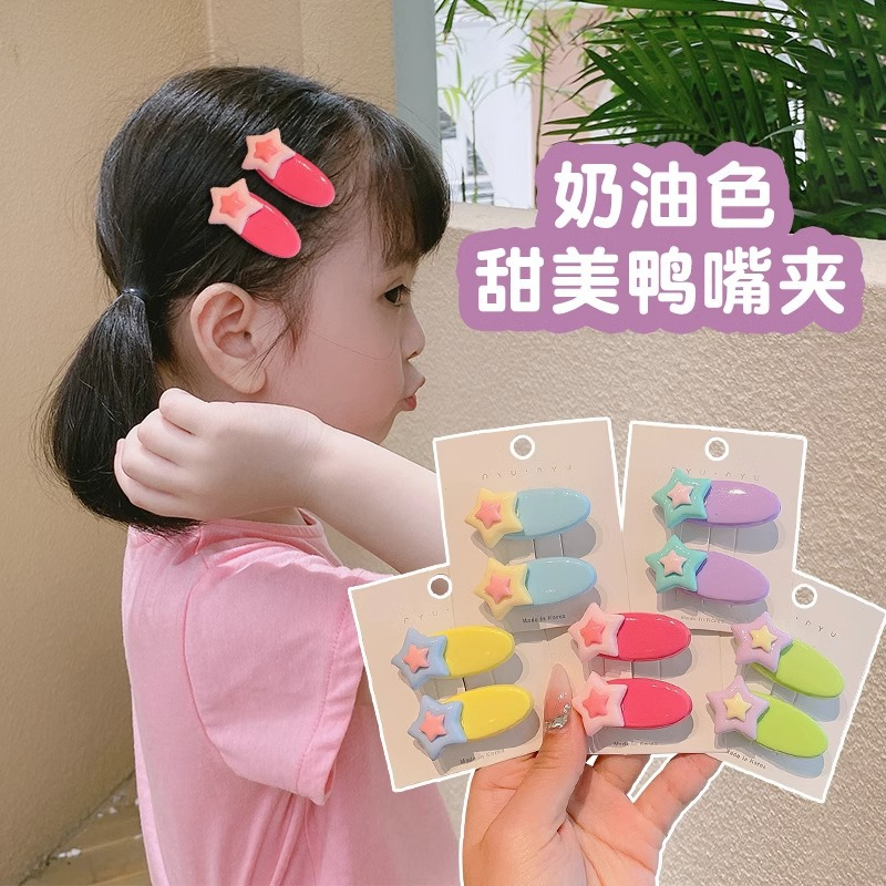 Set 2 Kẹp Tóc Hình Hoa 99% Dễ Thương Cho Bé Gái