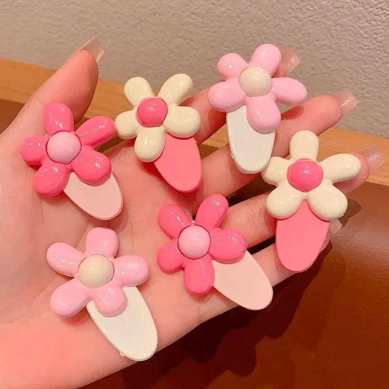 Set 2 Kẹp Tóc Hình Hoa 99% Dễ Thương Cho Bé Gái
