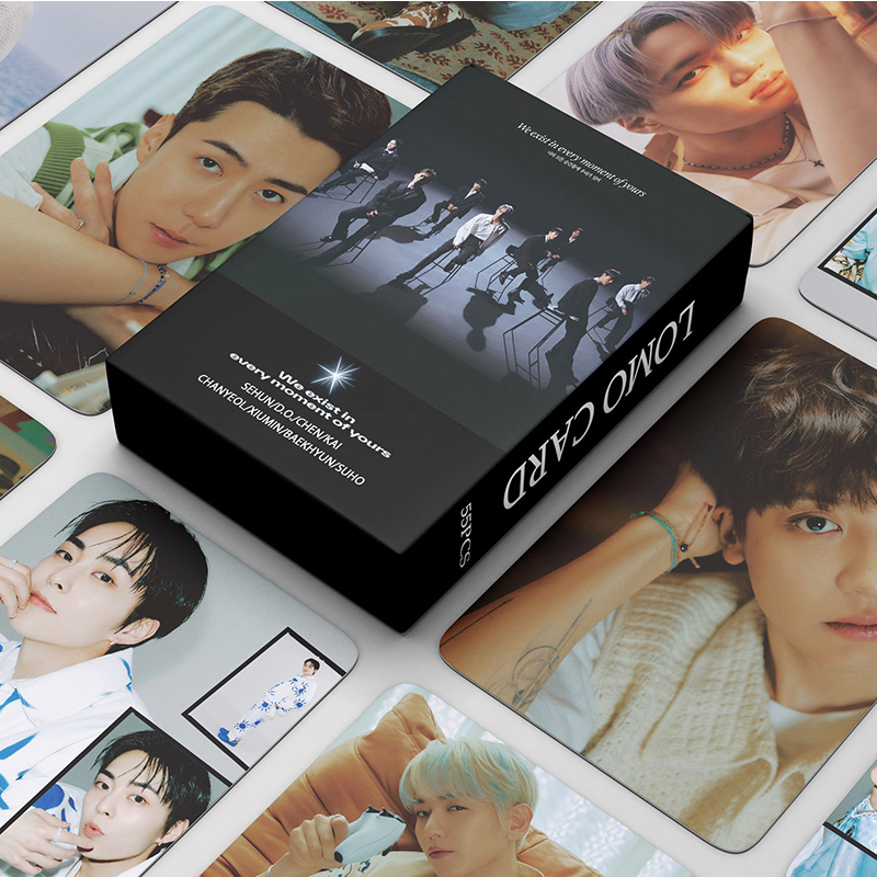 EXO LOMO Card Set 55 Tấm Thẻ Ảnh EXIST Hình Nhóm Nhạc KPOP