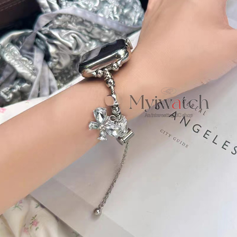 Pandora Dây Đeo Đồng Hồ Bằng Kim Loại Cho iwatch serise 9 8 ultra 7 6 5 4 se 3 2 1 49mm 45mm 41mm 40mm 44mm 42mm 38mm